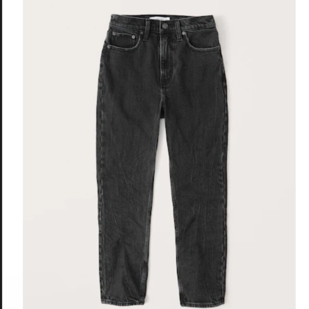 Curve Love High Rise Mom Jeans in washed black